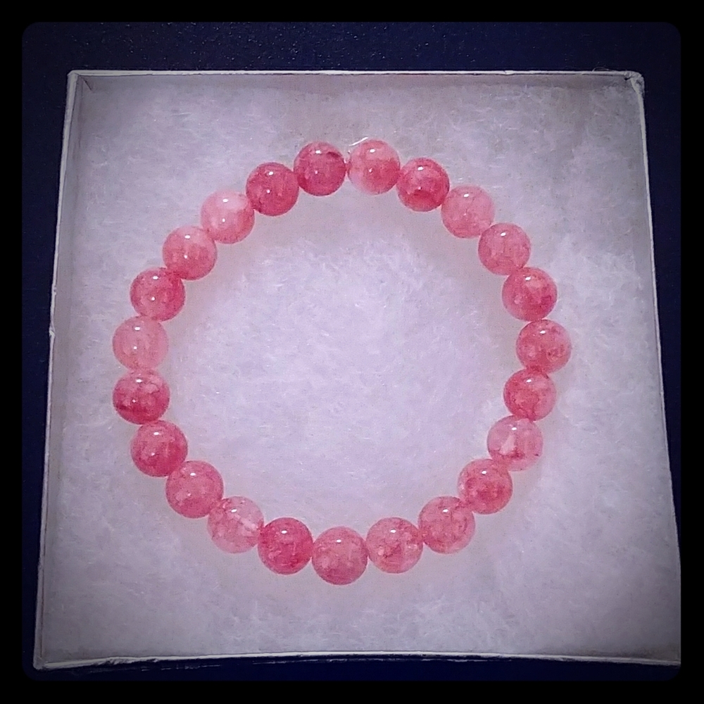 Pink Angelite Stone Bracelet